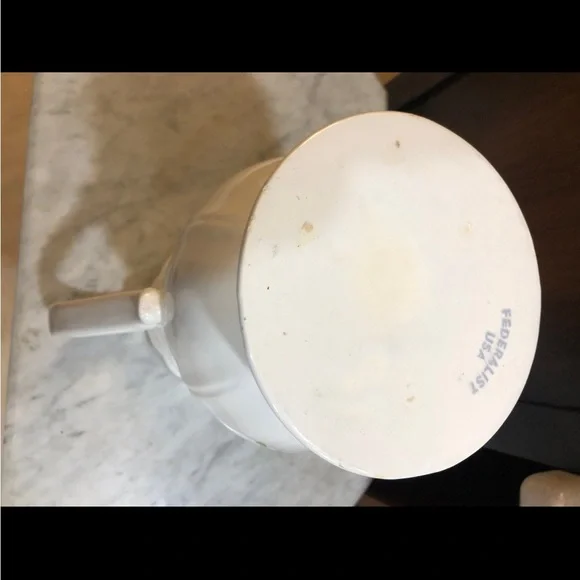 Federalist USA Pottery Pitcher and Bowl. Bowl measures aproximately 13" in diam. - Picture 13 of 13